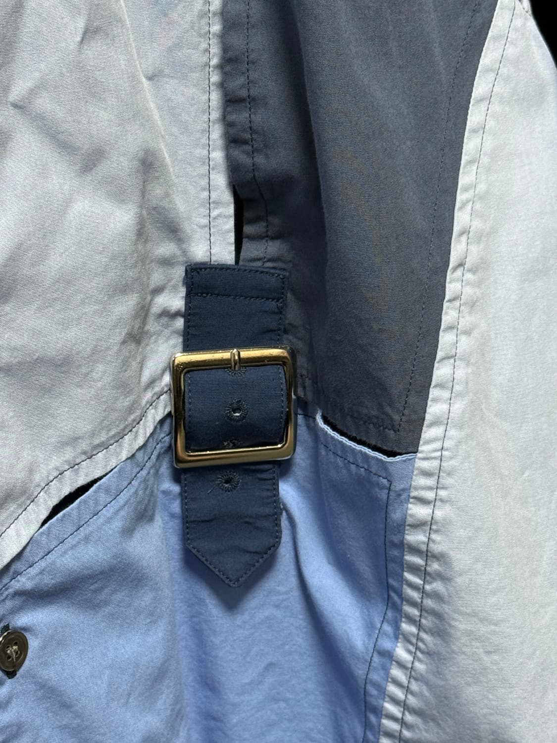 꼼데가르송 셔츠 벨트 디테일 블루 셔츠 L 상품이미지3