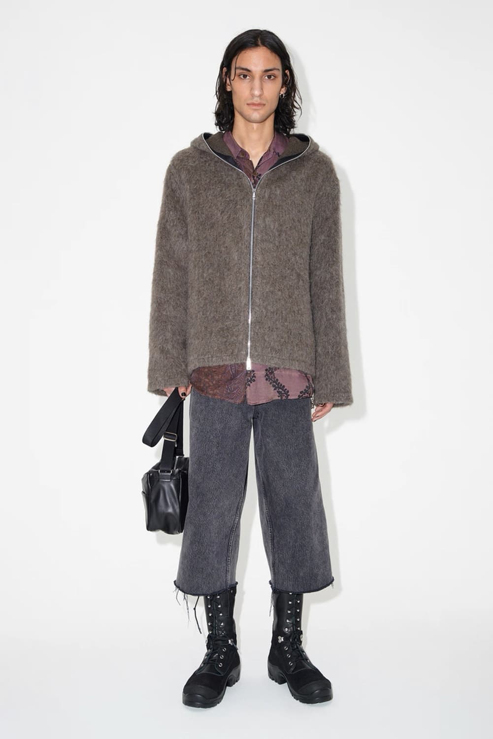 【44】아워레가시 슈렁큰 모헤어 후드자켓 상품이미지2