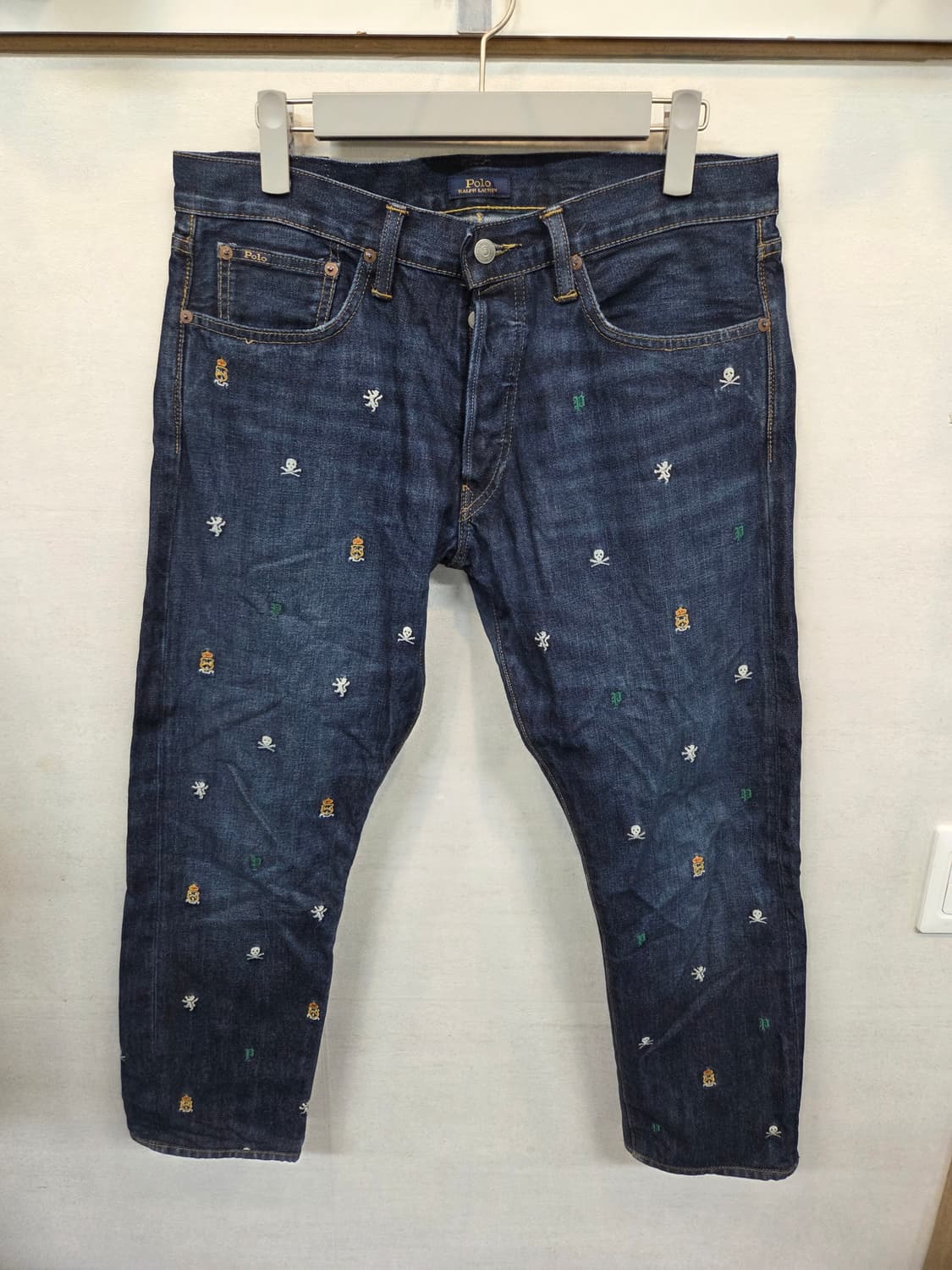 폴로랄프로렌 라이온 스컬 크라운 멀티자수로고 데님팬츠 33 상품이미지1