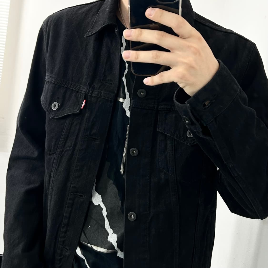 리바이스 블랙 데님 트러커 자켓 상품이미지3