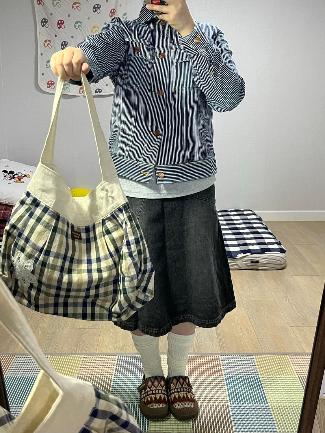 Authentic Cube Sugar 히코리 스트라이프 데님 재킷 상품이미지1