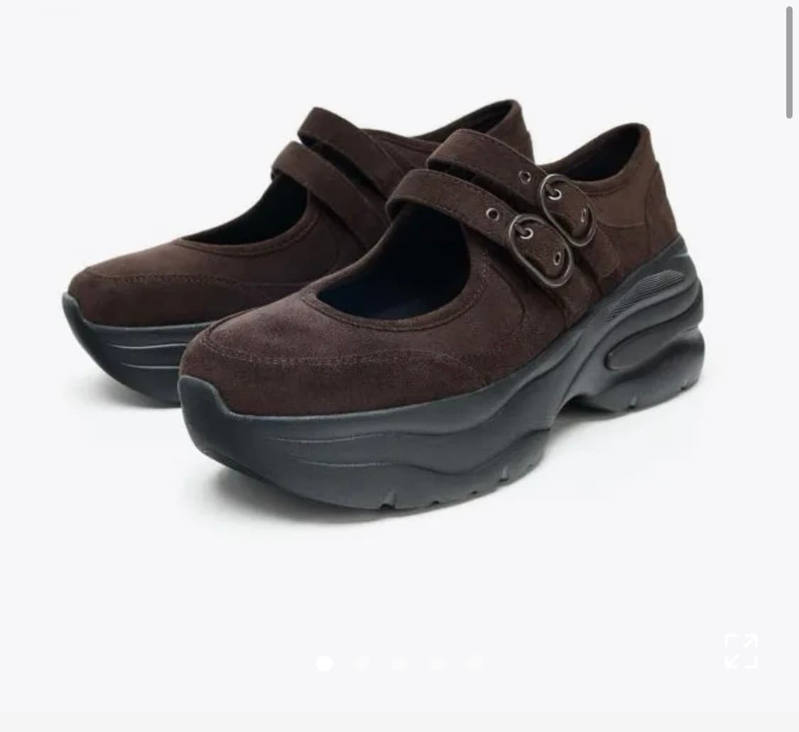 자라 플랫폼 스포티 발레리나 슈즈 브라운  상품이미지1