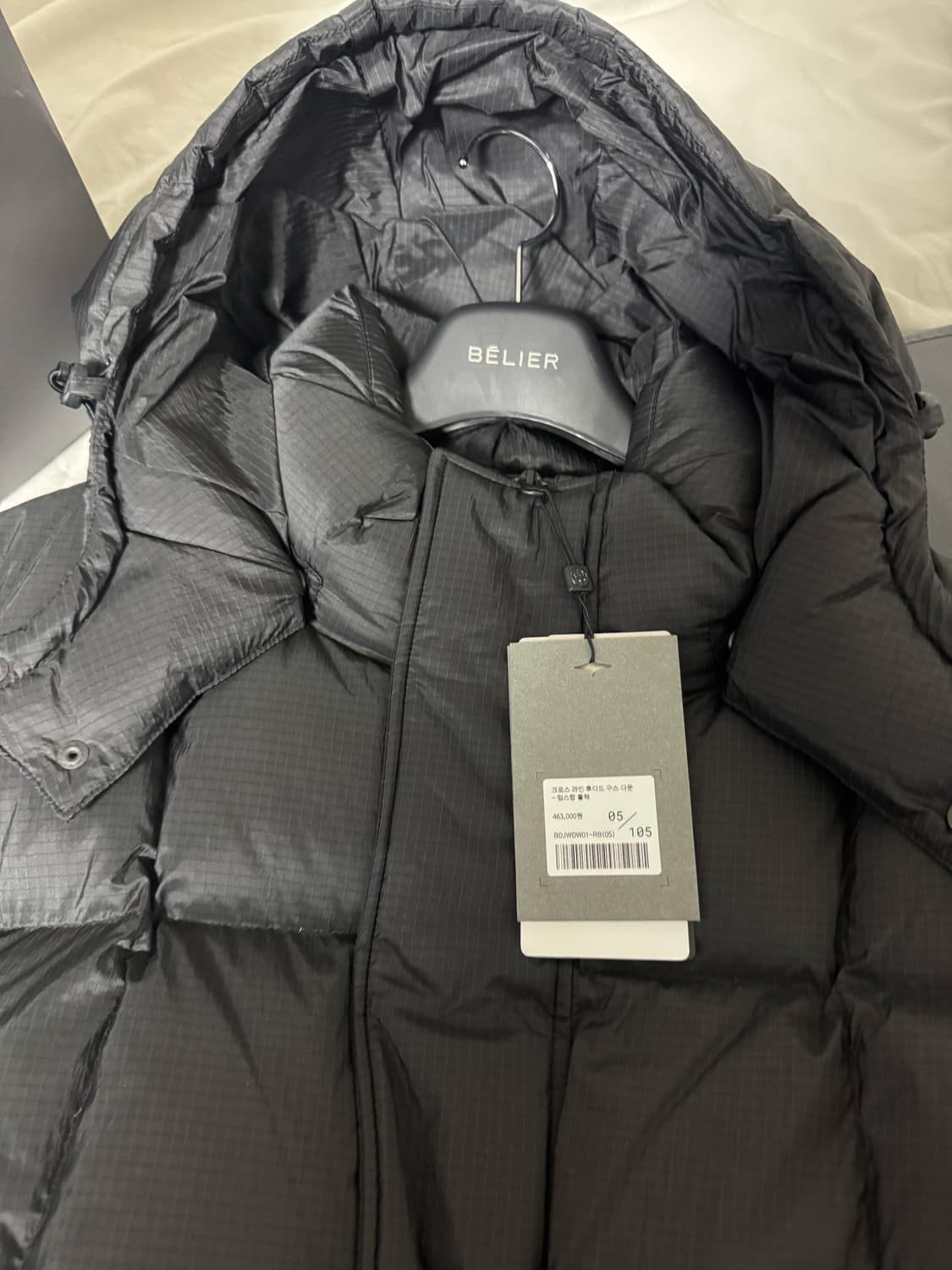 벨리에 크로스라인 후디드 구스다운 블랙 05/105 (립스탑 신상!)25 상품이미지5