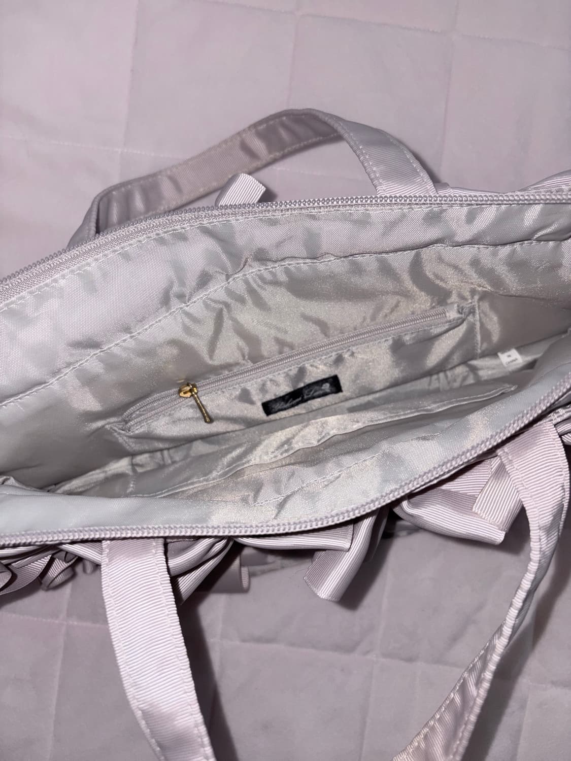 핑크 프릴 핸드백 가방 상품이미지3