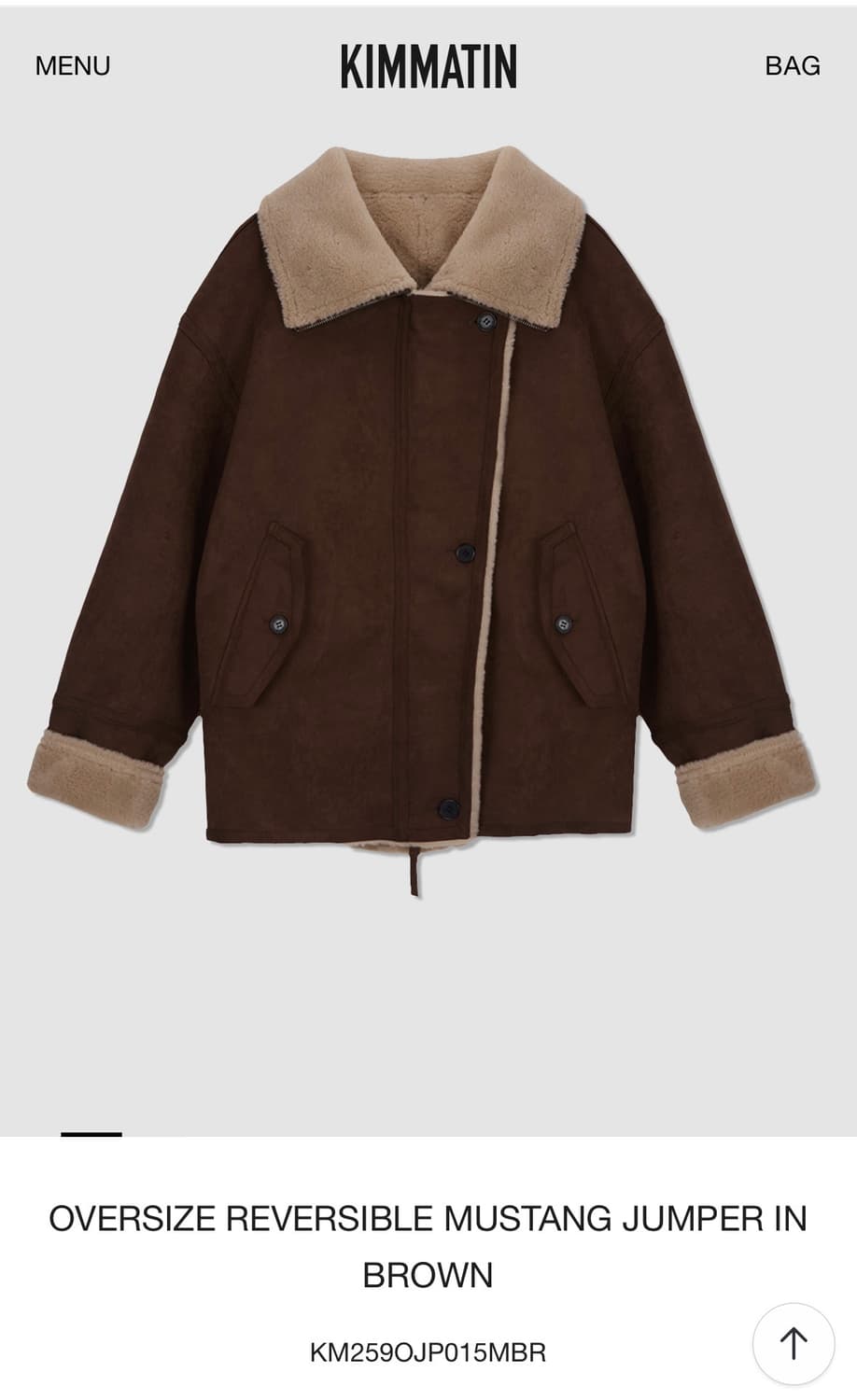 KIMMATIN OVERSIZE REVERSIBLE MUSTANG JUM 상품이미지1