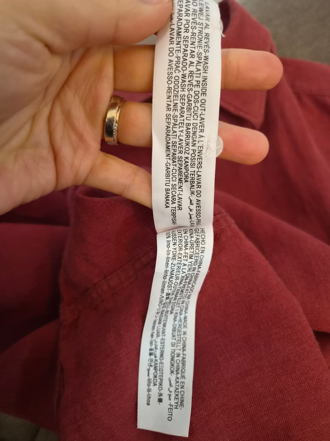 마시모뚜띠 남성 린넨긴팔셔츠 M사이즈 상품이미지10