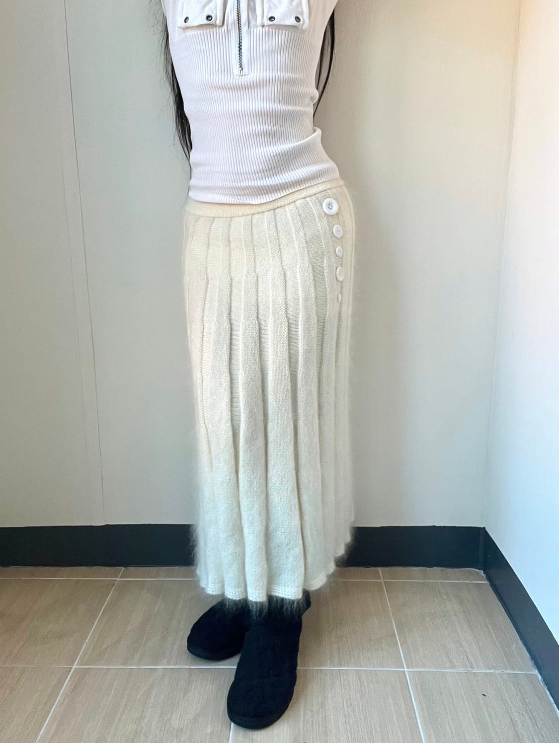 Hairy button knit skirt 상품이미지8