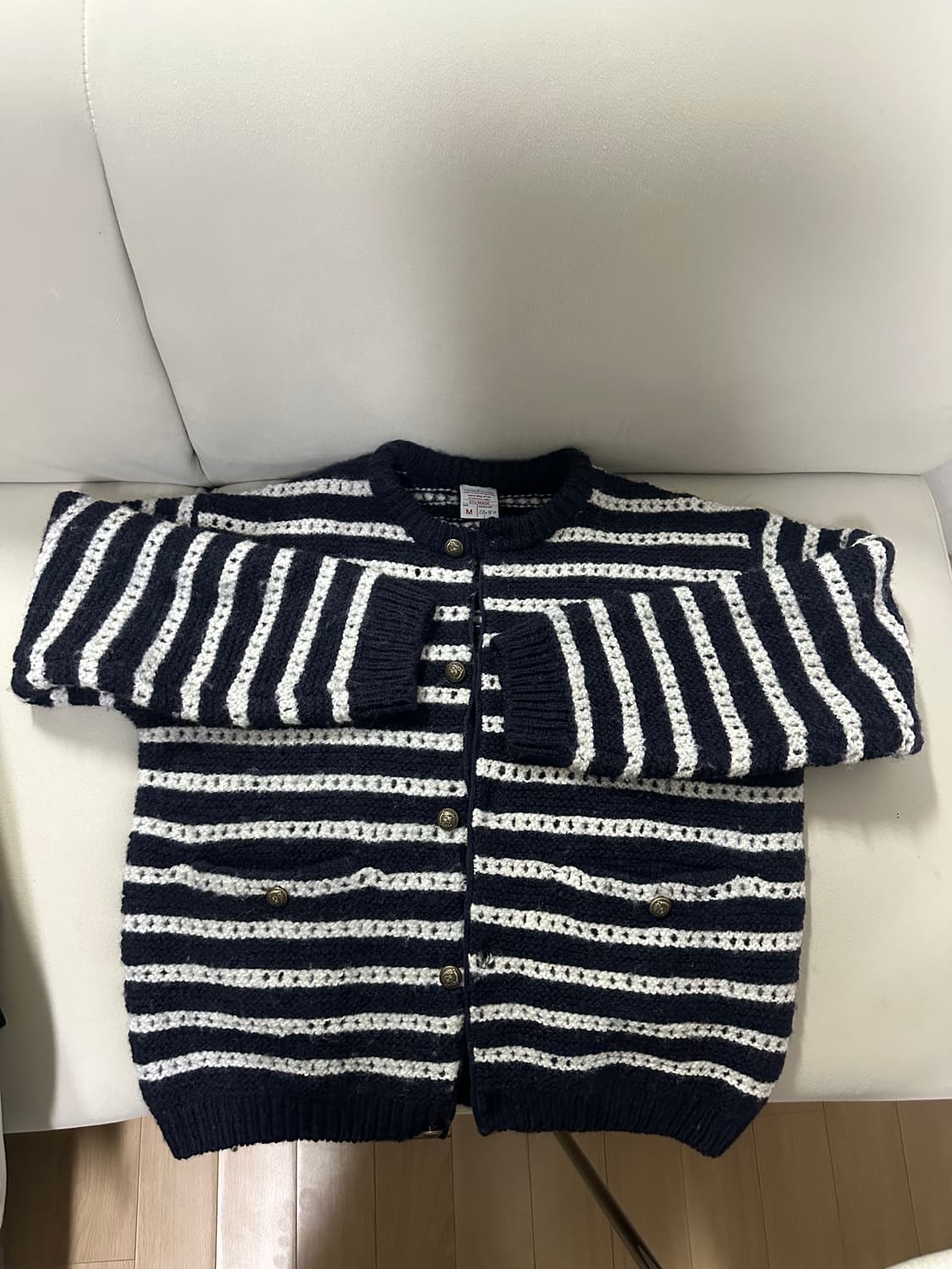 STU 스트라이프 가디건 M사이즈 판매 상품이미지1