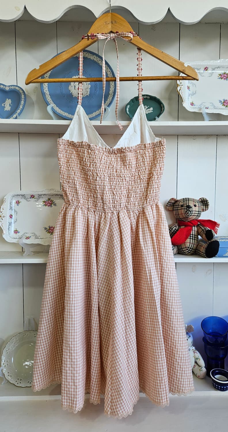 LEST ROSE체크 리본 원피스 상품이미지5