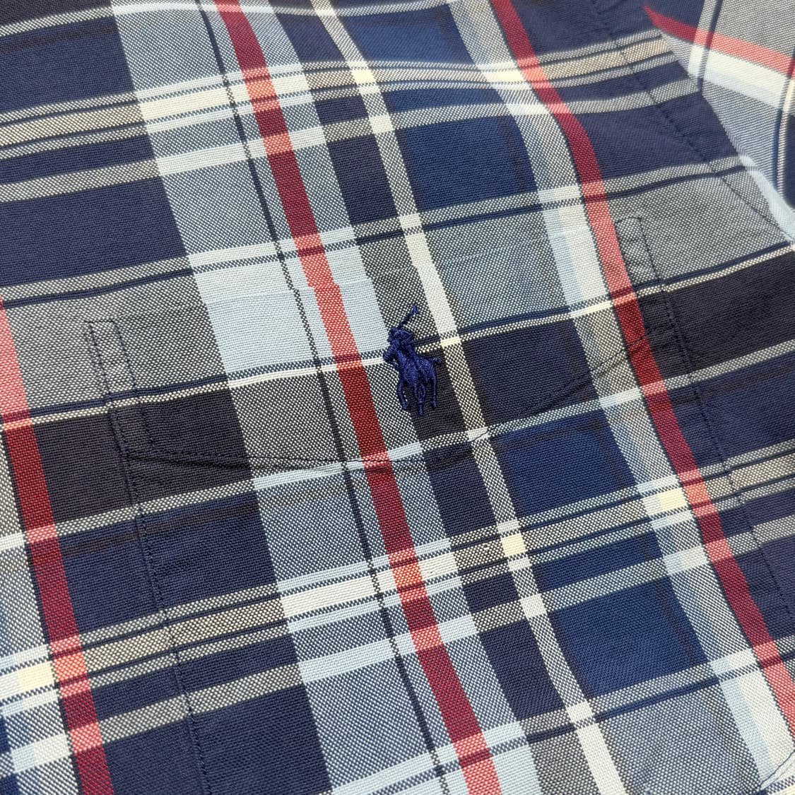 폴로랄프로렌 옥스포드 체크 반팔 셔츠 XL 상품이미지2