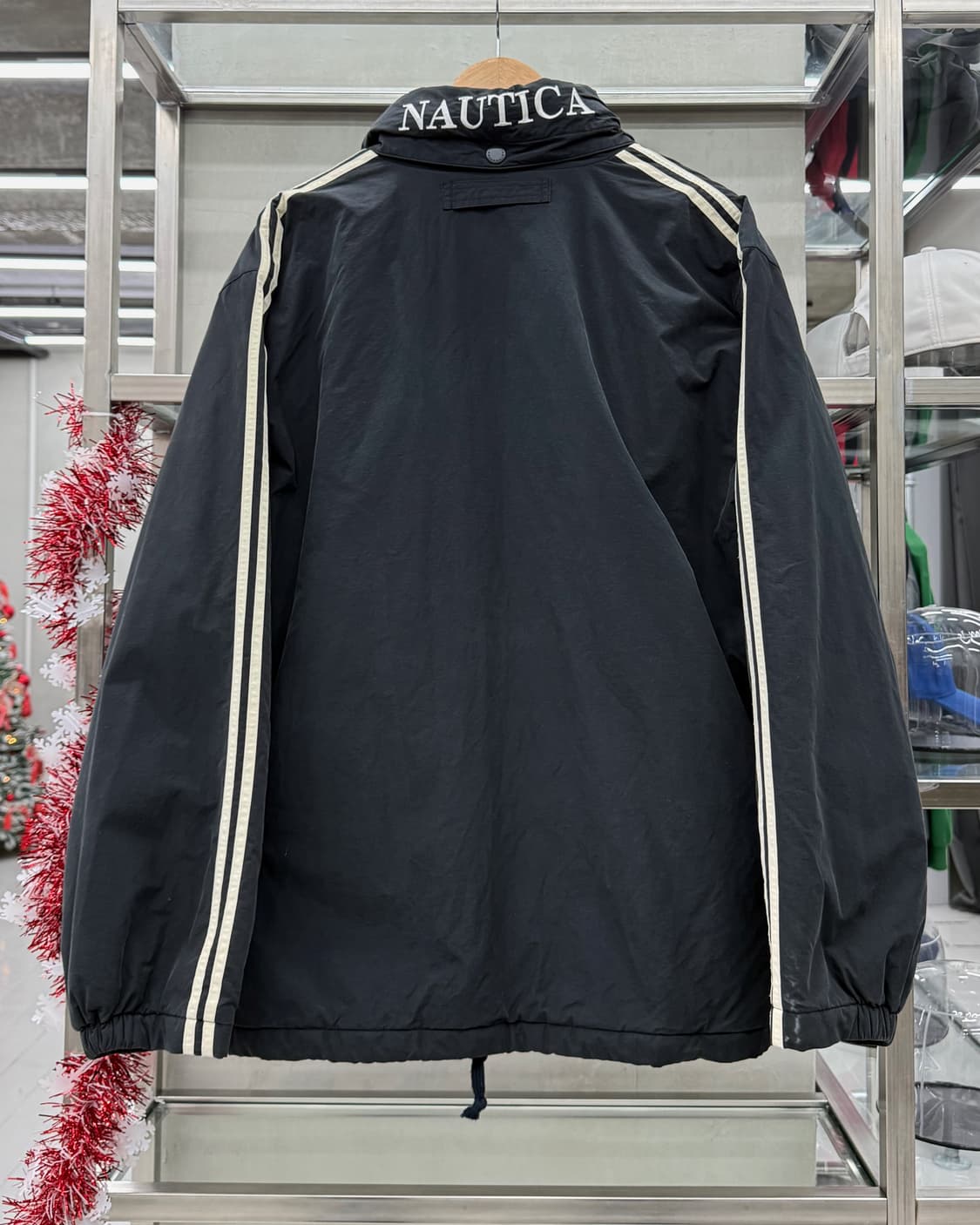 노티카 00s 코튼쉘 봄버 코치 자켓 네이비 상품이미지6