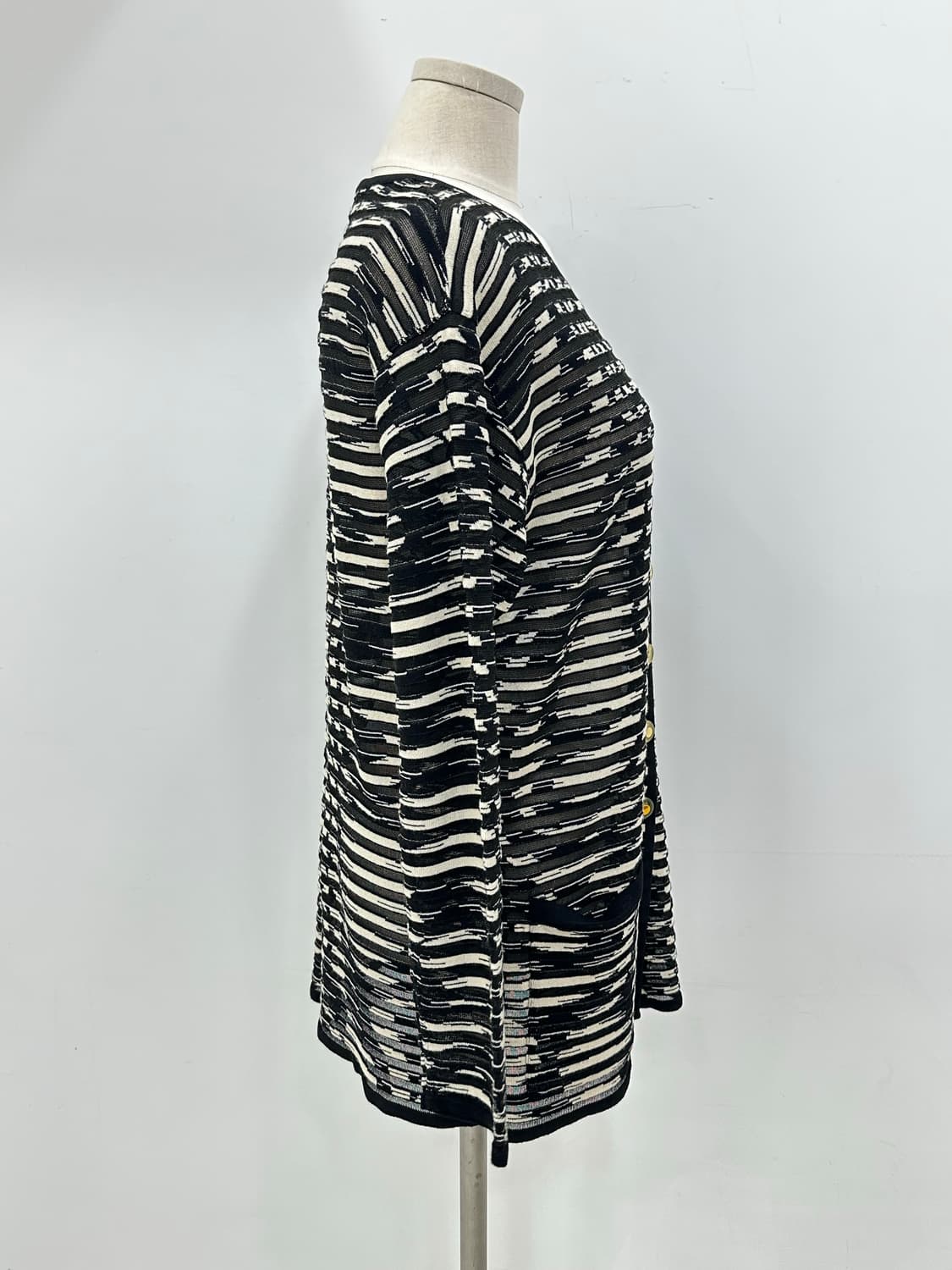 에스까다 블랙 앤 화이트 가디건 상품이미지2