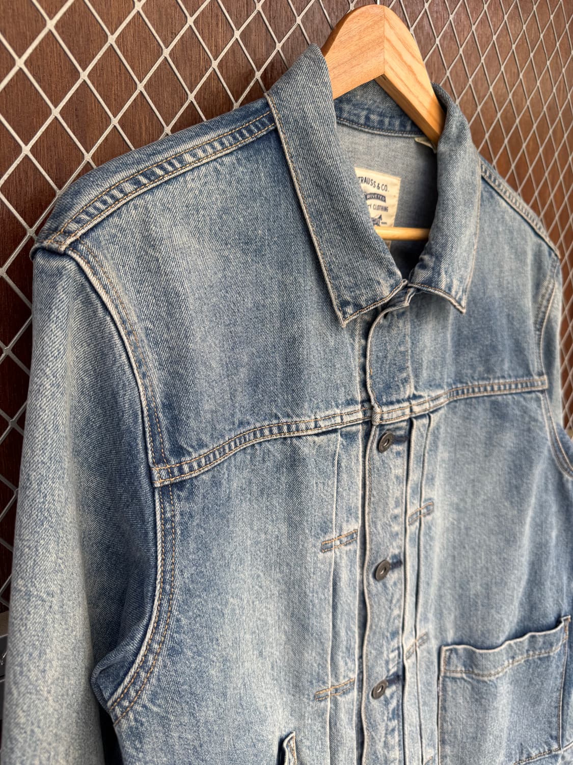 리바이스 빈티지 LMC 블루탭 타입2 트러커 데님자켓 청자켓 M 상품이미지3