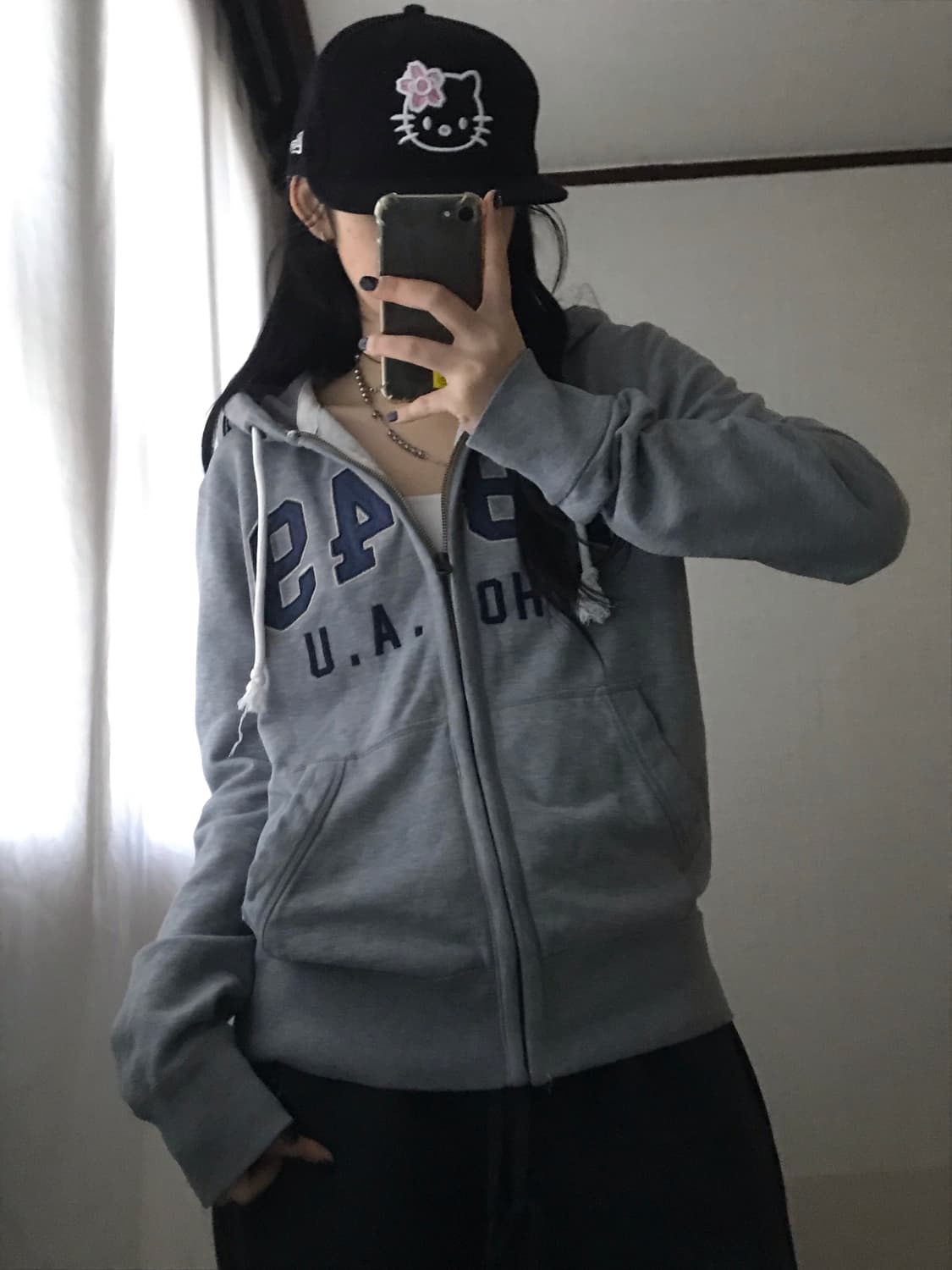 후아유 그레이 후드집업 상품이미지2