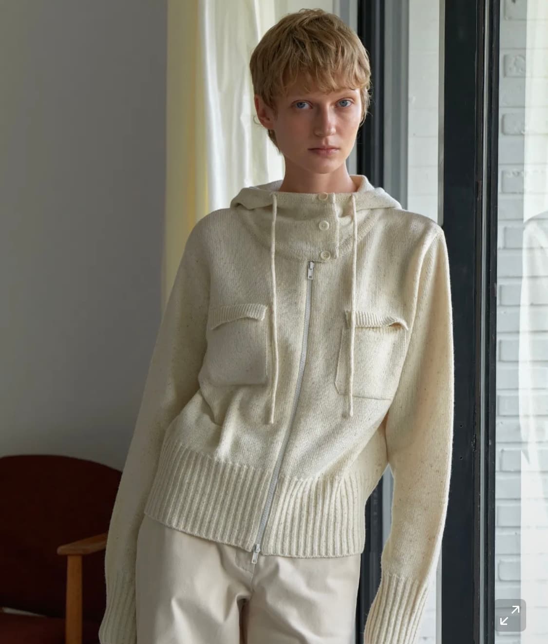 (뉴진스민지착용) 모헤 Virgin wool hoodie knit _ i 상품이미지1