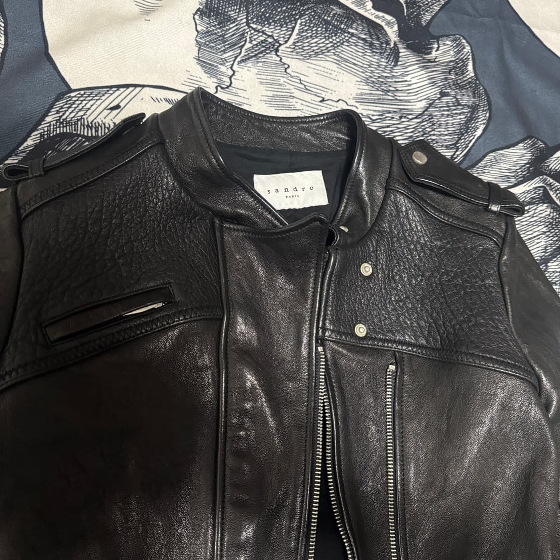 산드로 양가죽자켓 79-86-160 사이즈 상품이미지3