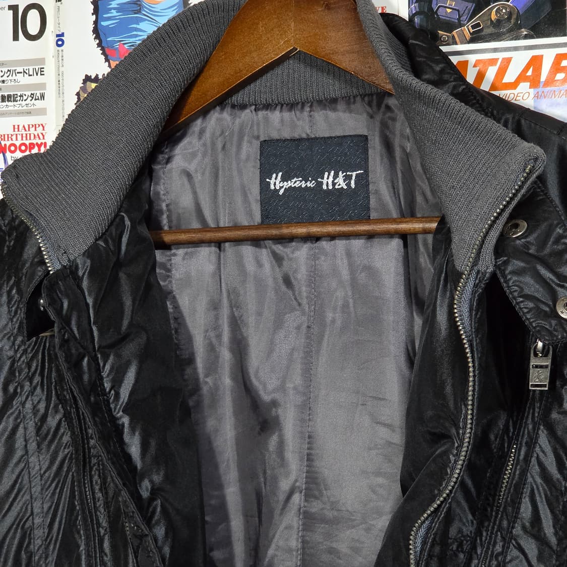 빈티지 락시크 펑크 블랙 누빔 점퍼 상품이미지8