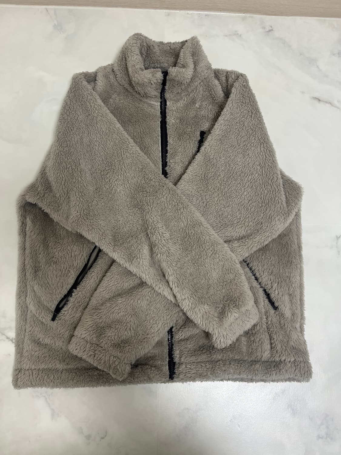 유니클로 니들스 후리스 집업 베이지 / 1회착용 / 새상품급 상품이미지1