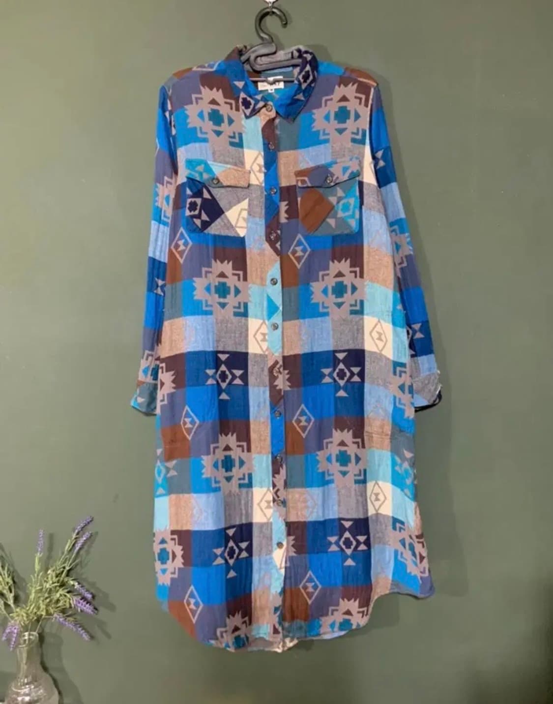 티티카카 나바호 에스닉 셔츠 원피스 상품이미지1