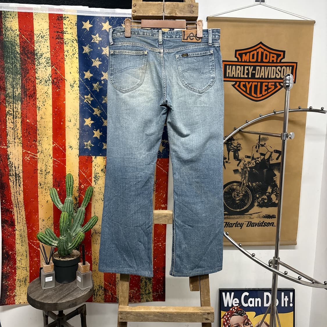 00s 리 라이더스 빈티지 페이딩 워싱 플레어 데님팬츠 N900   상품이미지2