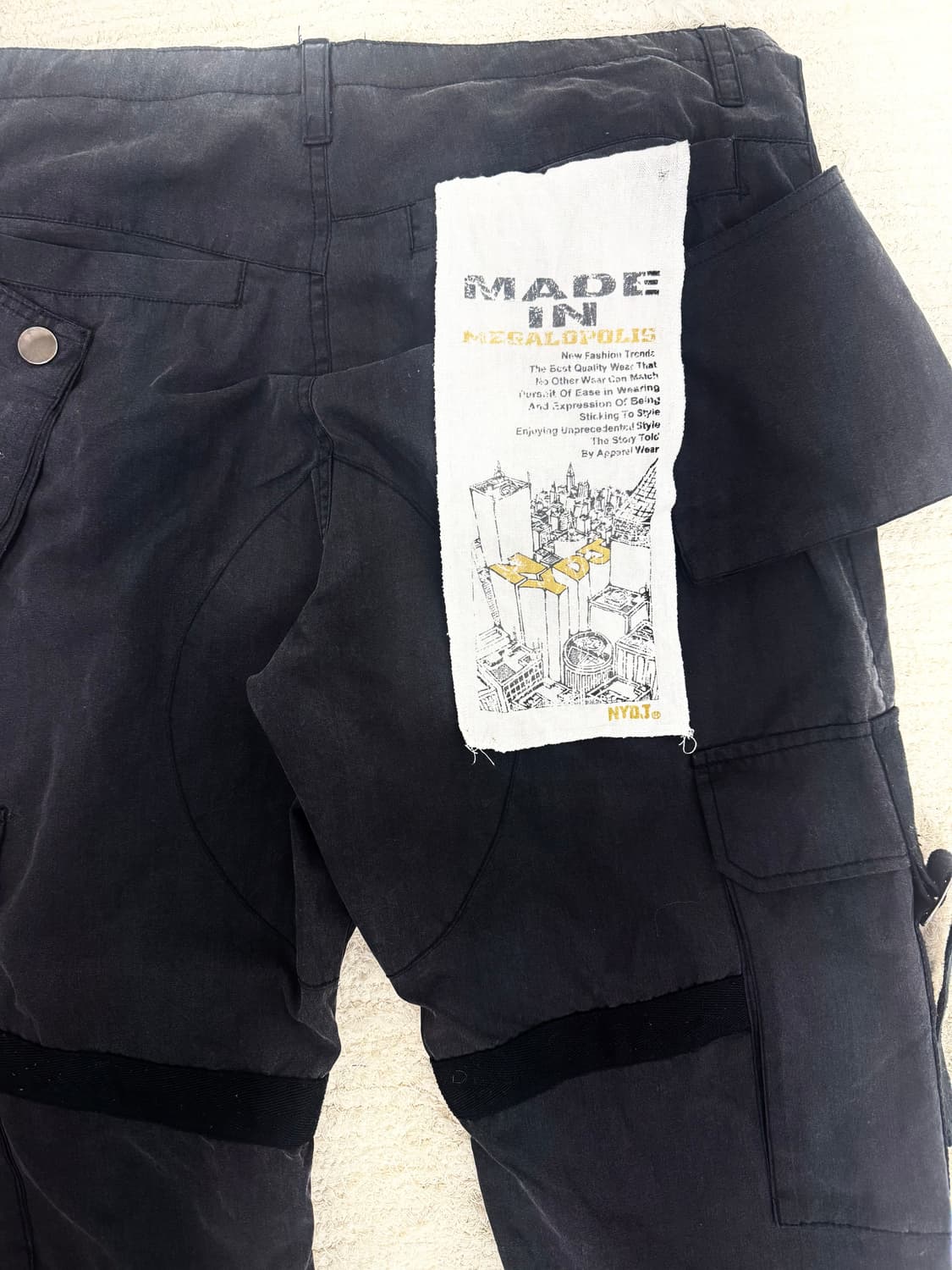 •Vintage 스트랩 디테일 테크 카고 팬츠 상품이미지5