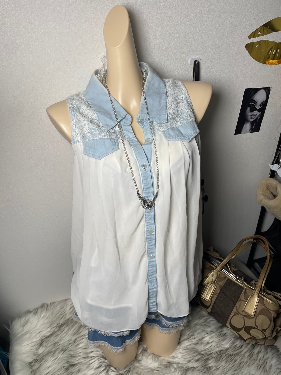 빈티지 세실맥비 나시 블라우스 상품이미지1