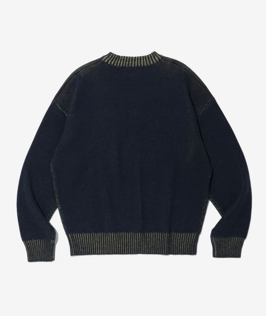 [L] 이에이IEY DOUBLE COLOR ROUND KNIT Navy 상품이미지2