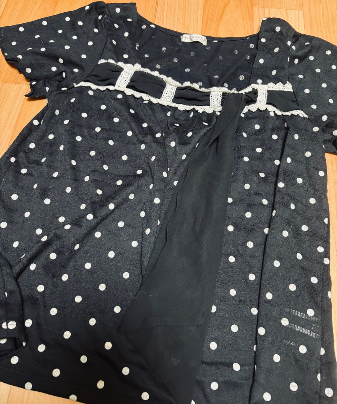 교환) 리즈리사 엑시즈팜 도트 탑 블라우스 셔츠 짜잔씨 히메갸루 라떼갸루 상품이미지2