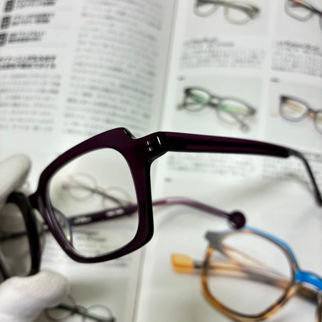 L.A. Eyeworks 엘에이 아이웍스 스퀘어 퍼플 안경 상품이미지3