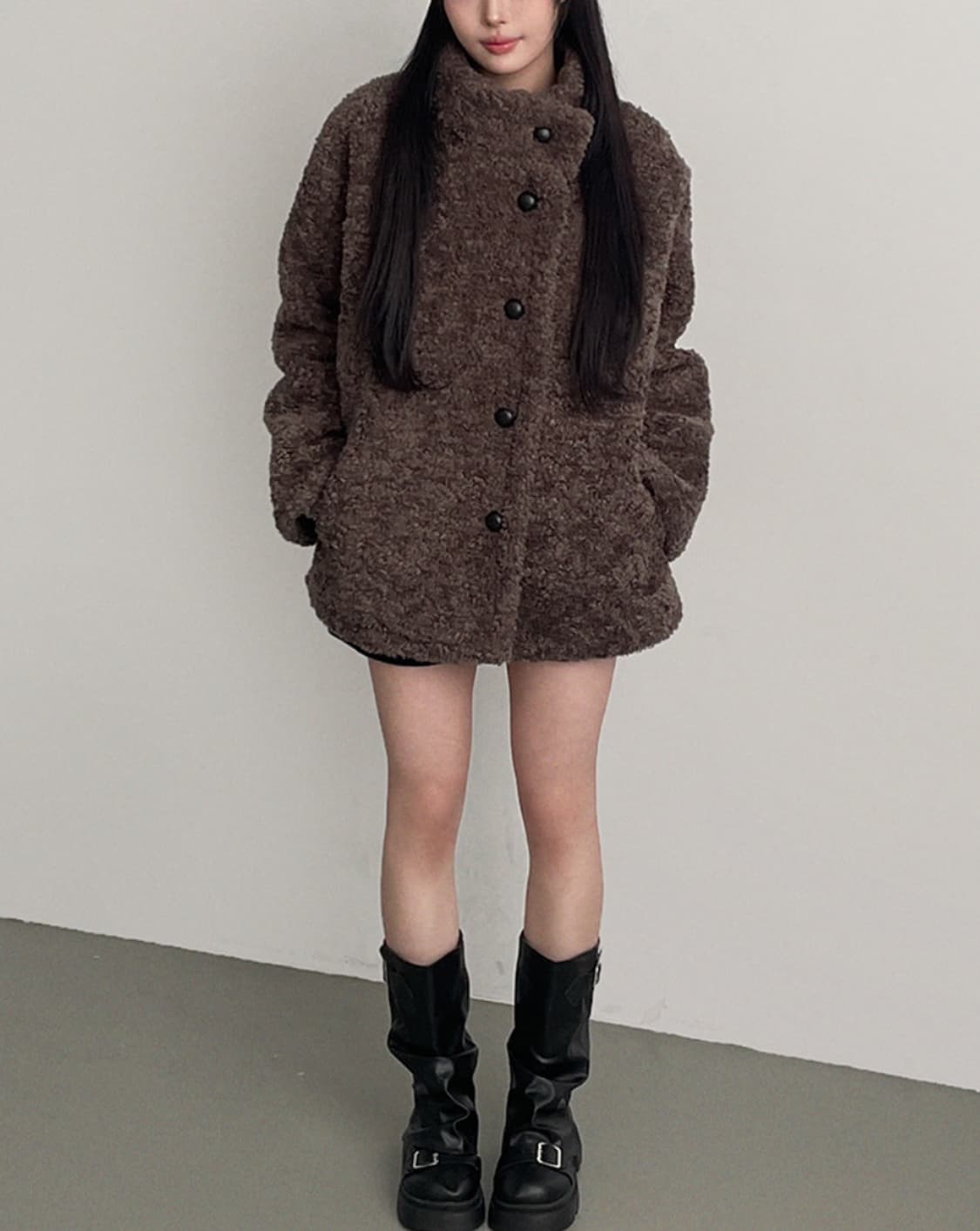 브라운 하프코트 상품이미지1