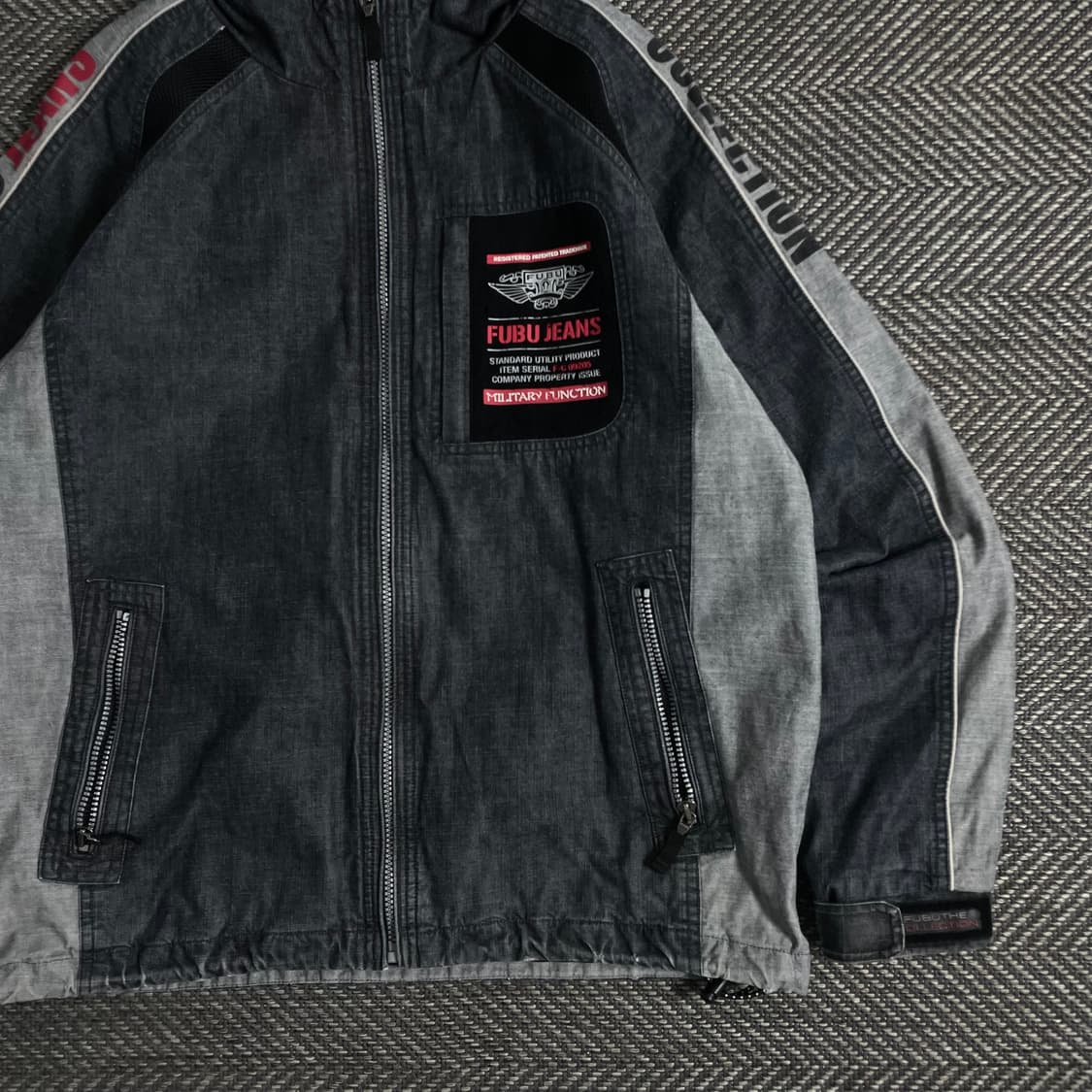 00s 후부 올드스쿨 데님 후드 트러커 자켓y 3459 상품이미지3