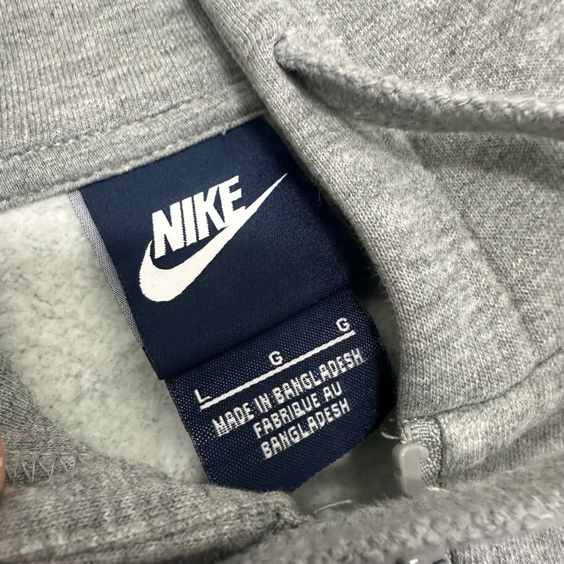 NIKE 나이키 기모 후드집업 그레이 L 상품이미지3