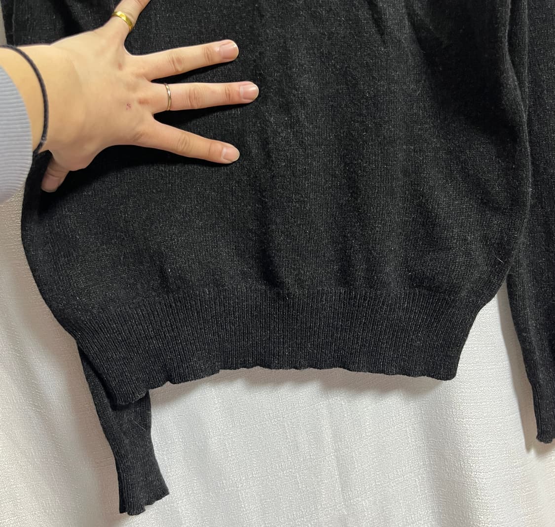 폴로 랄프로렌 램스울 브이넥 니트 블랙 S 상품이미지3