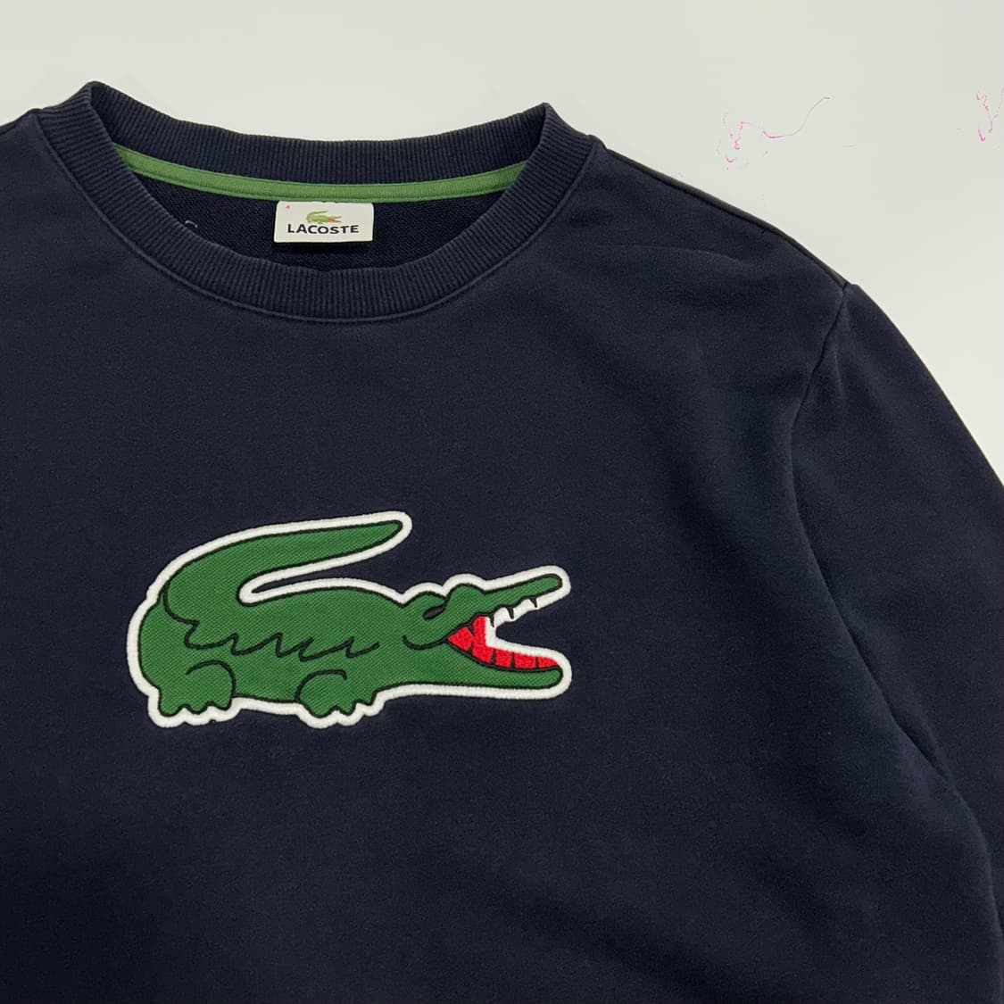 Lacoste 라코스테 빅로고 네이비 맨투맨 상품이미지4