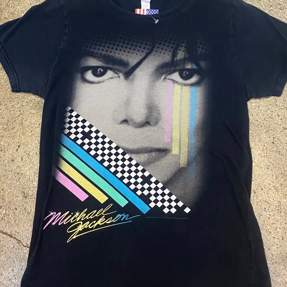 미국 빈티지 마이클 잭슨 프린팅 반팔티 락티셔츠 상품이미지2