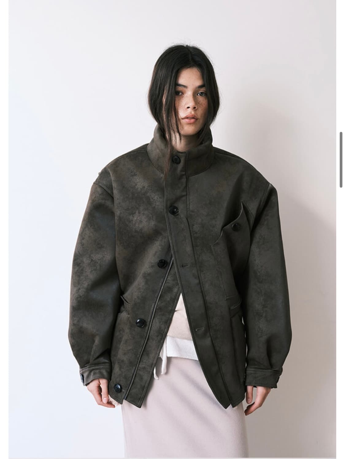 Moringa earth 하이넥 자켓 브라운 상품이미지3