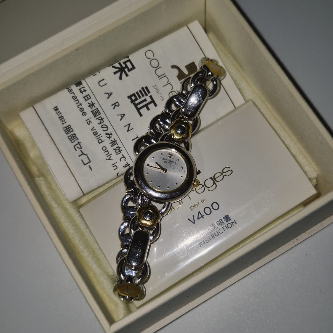 90s 꾸레쥬 스페이지에이지 꽃잎 손목 시계 상품이미지8