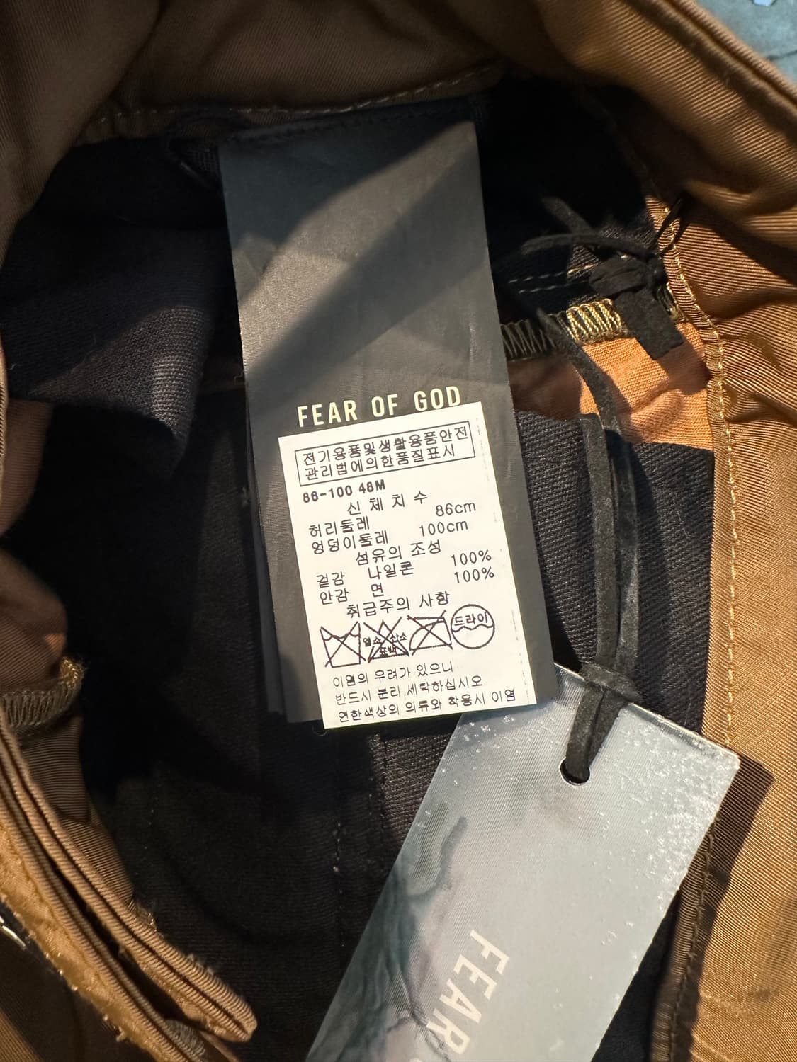 피어오브갓 6th 컬렉션 나일론 스냅 카고 팬츠 상품이미지4