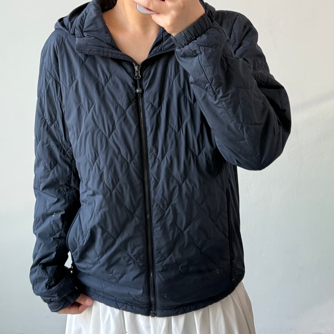 [L] 노스페이스 퀄팅 경량 후드 자켓 상품이미지2