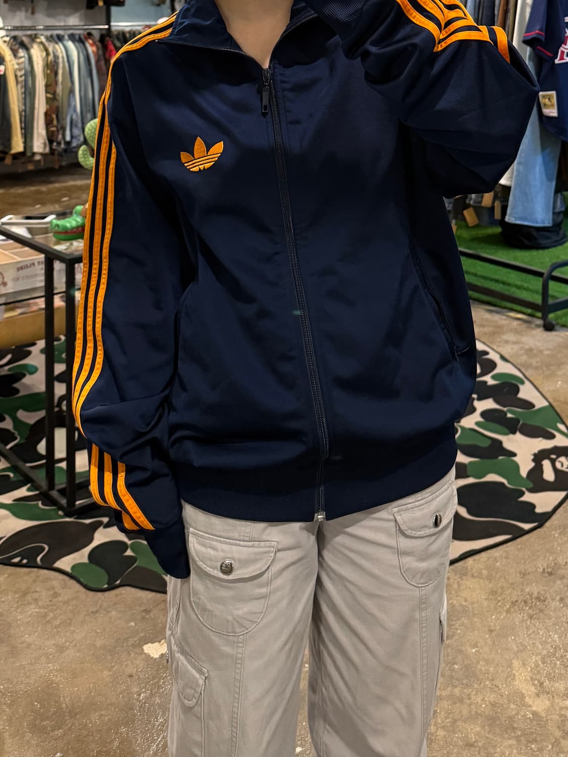 아디다스 구파이어버드 트랙탑 네이비오렌지 상품이미지4