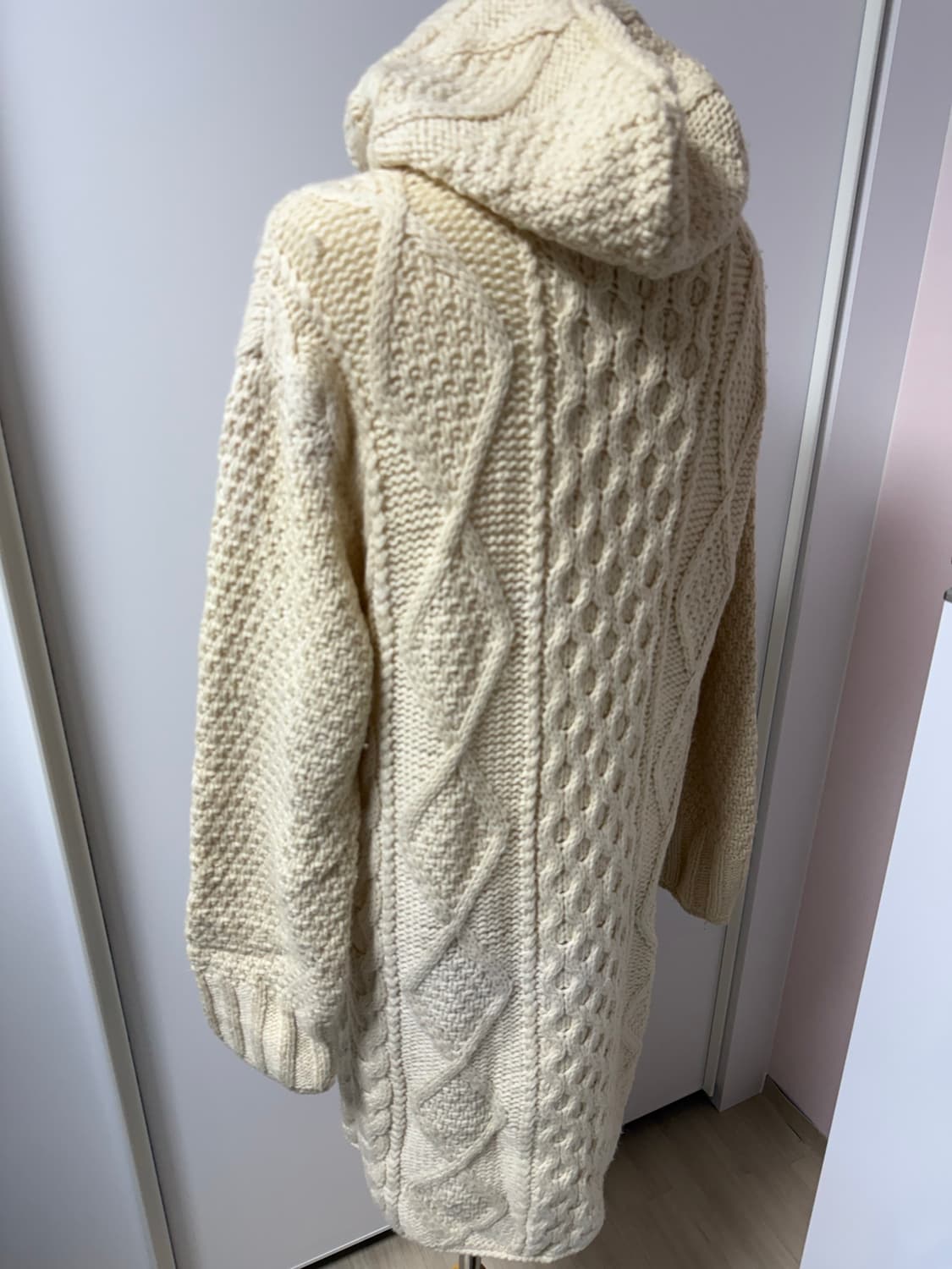 빈티지 아이보리 니트 떡볶이 가디건 자켓 상품이미지4