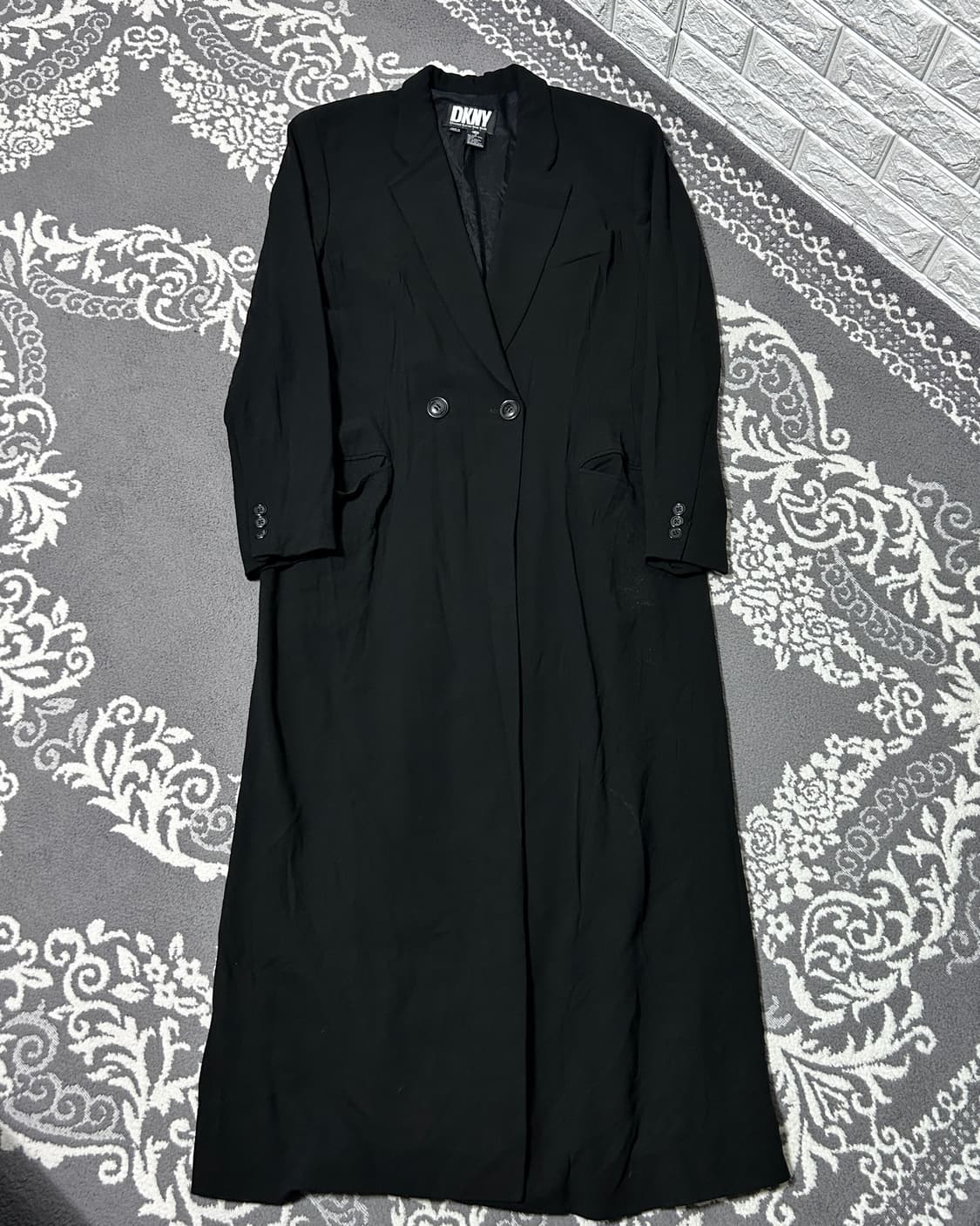 DKNY 아방가르드 울 드레이프 맥시 롱 코트 상품이미지4