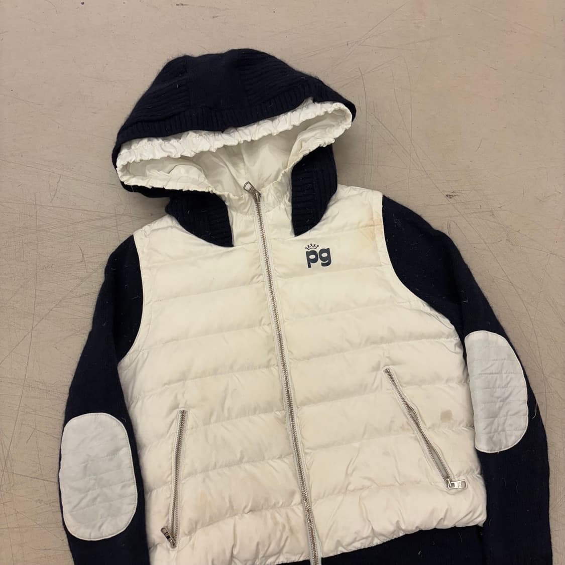 파리게이츠 니트 패딩 후드 집업 상품이미지2