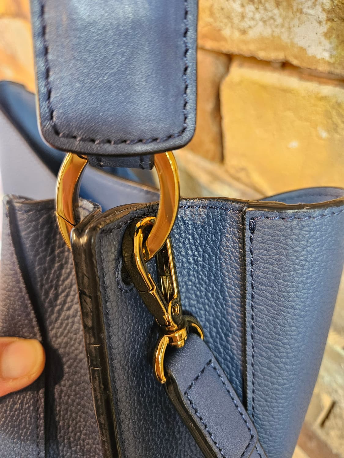 상태최상)MCM 네이비 가죽 가방 상품이미지5