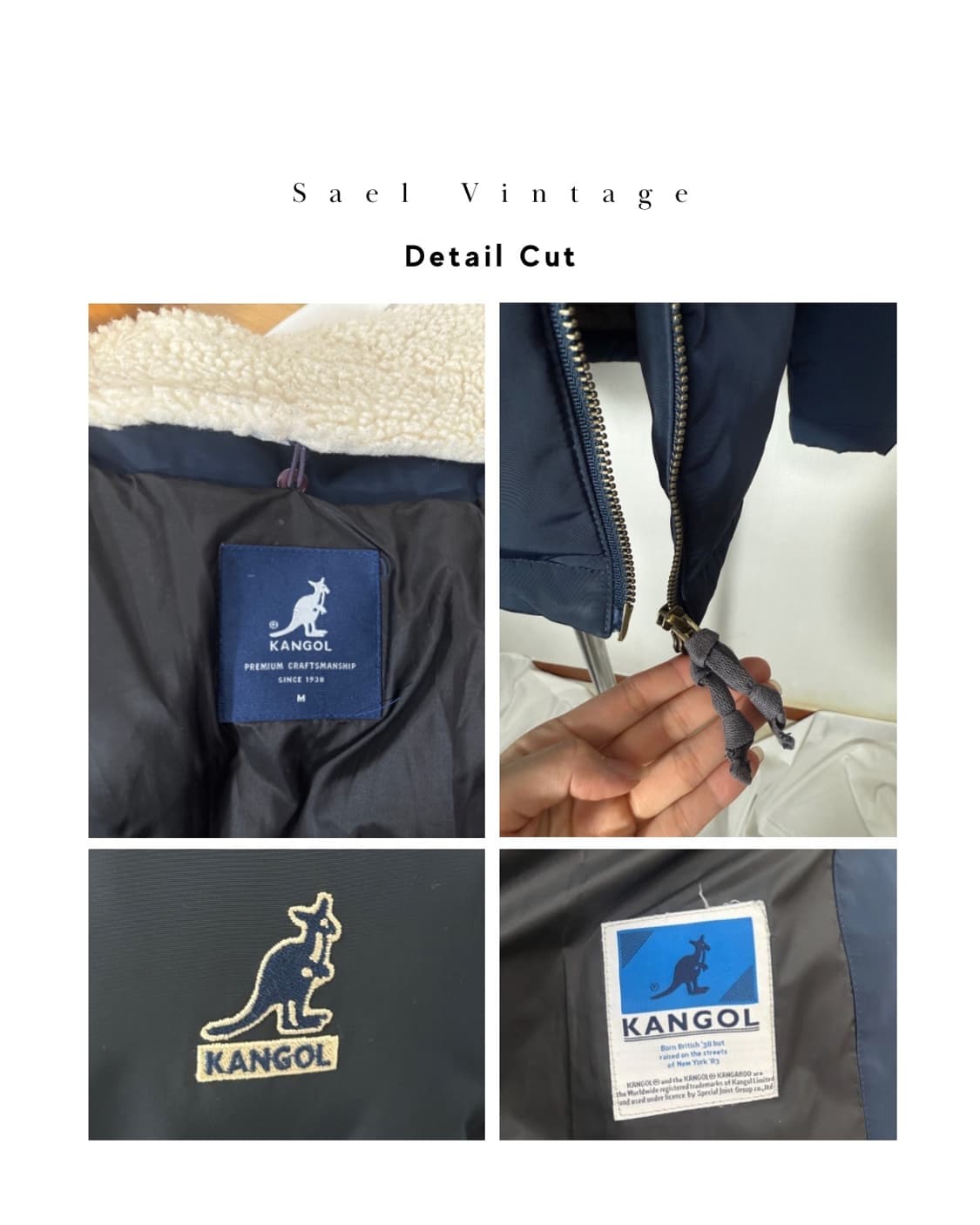 캉골 울 쇼트 점퍼 구스다운 (털 탈부착 가능) 상품이미지7