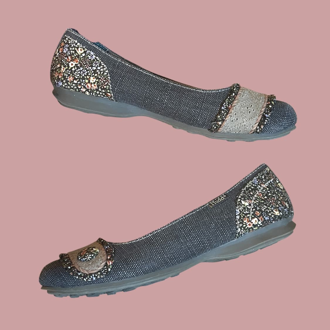 핀터깔 모리걸 하구미 빈티지 단추 플랫 슈즈 상품이미지5