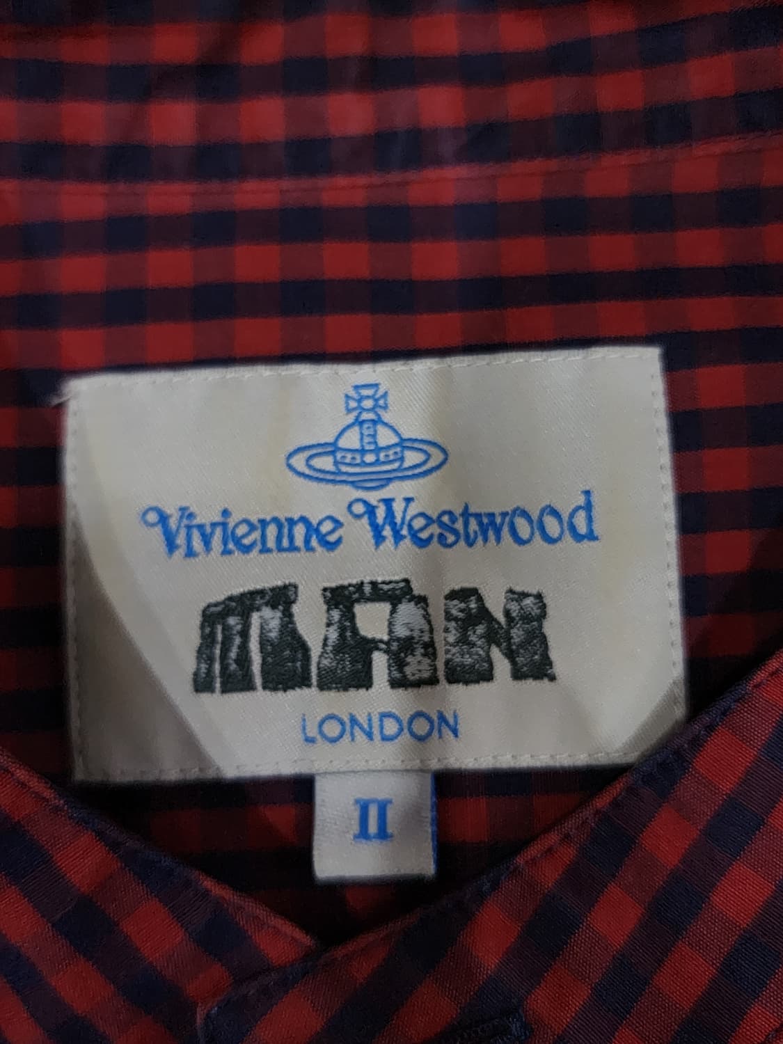 비비안 웨스트우드 MAN 차이나카라 깅엄 체크 셔츠 2 상품이미지7