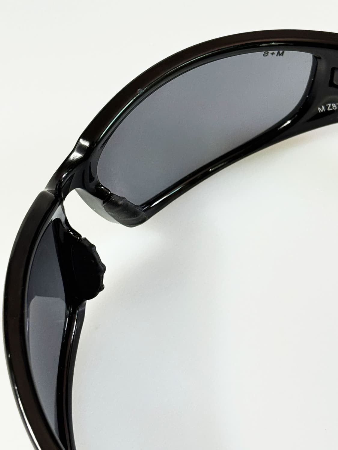 90s MAX FORCE 블랙 볼드 랩어라운드 빈티지 선글라스 상품이미지6