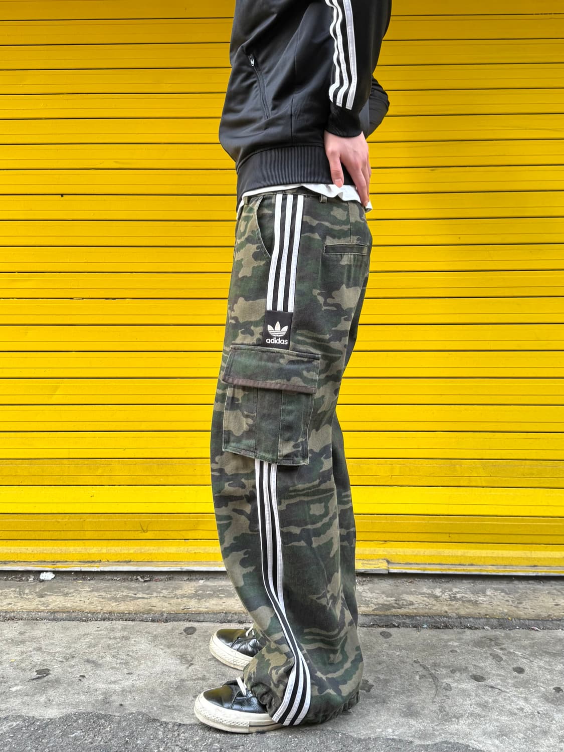 카모플라쥬 삼선줄 커스텀 카고 팬츠 상품이미지2