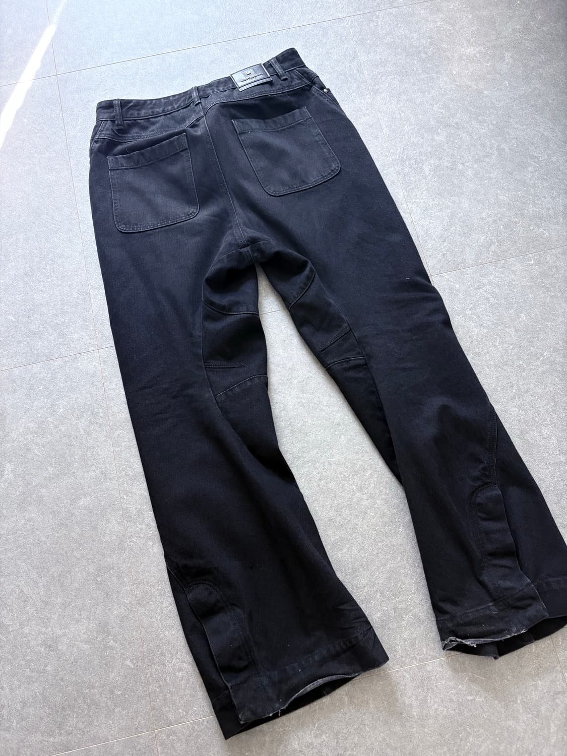 (48) 우영미 패널드 데님 팬츠 블랙 24FW 상품이미지2